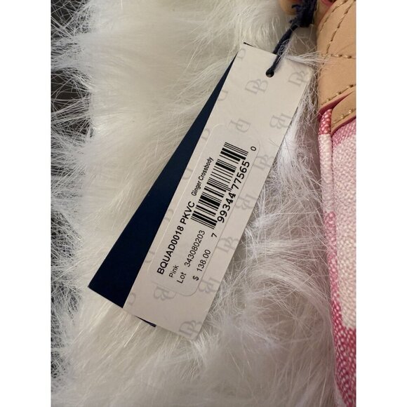 Dooney & Bourke Quad Check Ginger Small Crossbody Pink - Picture 6 of 8